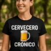 Camiseta divertida Cervecero crónico con diseño CERVECERO CRÓNICO