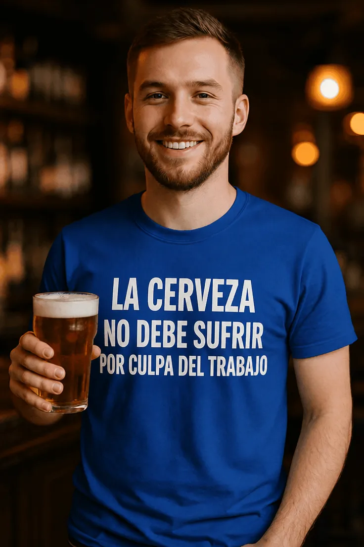 Camiseta divertida Cerveza antes que trabajo como regalo de cumpleaños para amante de la cerveza