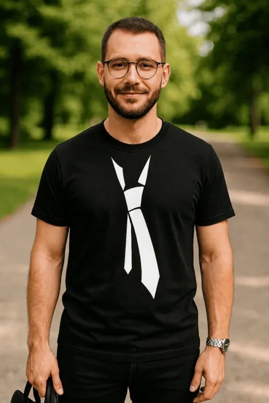 Camiseta divertida corbata de moda como regalo de cumpleaños para amigo con sentido del humor