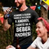 Camiseta divertida Cuánto va a beber con nombre personalizado con diseño humorístico para regalo
