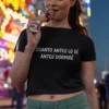 Camiseta divertida Cuanto antes dormiré con diseño humorístico para regalo original