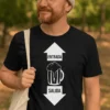 Camiseta divertida Entrada salida cerveza con diseño humorístico de cerveza