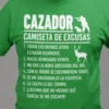 Camiseta divertida Excusas de cazador con diseño humorístico para regalo
