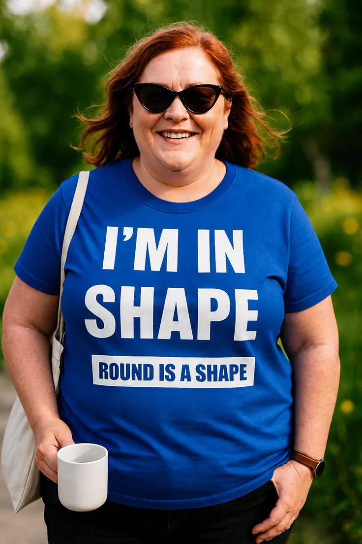 Camiseta divertida Forma redonda para regalo de cumpleaños con mensaje divertido