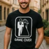 Camiseta divertida Game over como regalo de cumpleaños para amante del humor gamer