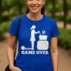 Camiseta divertida Game over cocina con diseño y texto GAME OVER