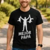 Camiseta divertida mejor papá con niños con diseño y texto MEJOR PAPÁ
