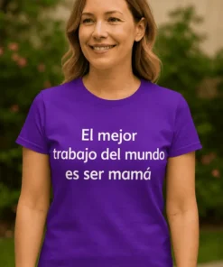 Camiseta divertida Mejor trabajo ser mamá con diseño para regalar a madres