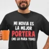 Camiseta divertida Mi novia es portera con diseño humorístico para regalo