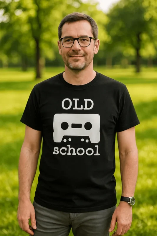 Camiseta divertida Old school como regalo de cumpleaños para fan de lo retro y el humor