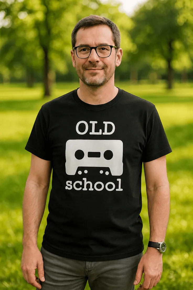 Camiseta divertida Old school como regalo de cumpleaños para fan de lo retro y el humor