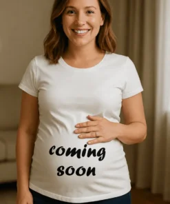 Camiseta premamá Coming soon para regalo de cumpleaños y anuncio de embarazo