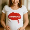 Camiseta premamá Hambrienta como regalo de cumpleaños para futura mamá con humor