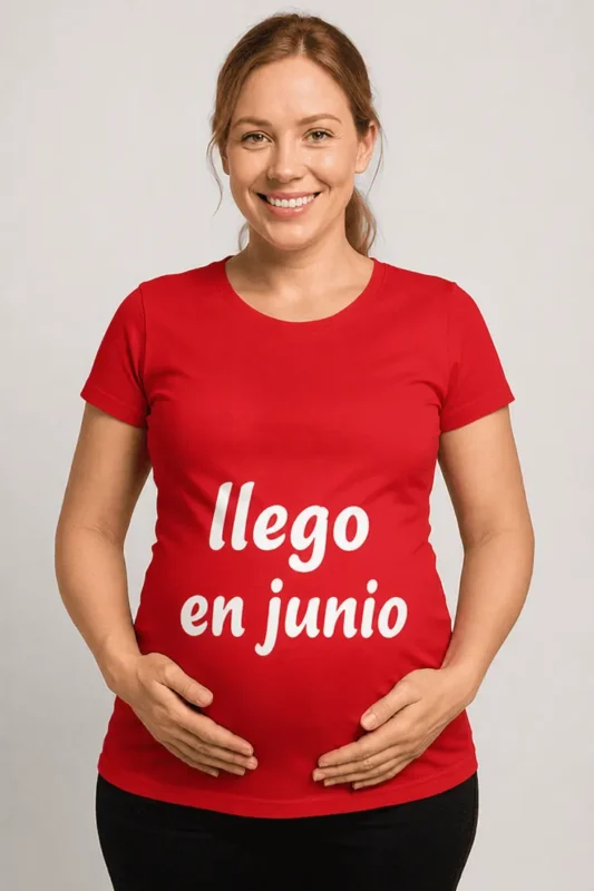 Camiseta premamá Llego en junio para regalo de cumpleaños y anuncio de embarazo