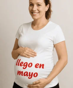 Camiseta premamá Llego en mayo para regalo de baby shower y anuncio de embarazo