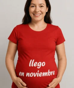Camiseta premamá Llego en noviembre para regalo de cumpleaños y anuncio sorpresa de embarazo