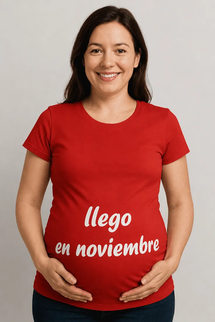 Camiseta premamá Llego en noviembre para regalo de cumpleaños y anuncio sorpresa de embarazo