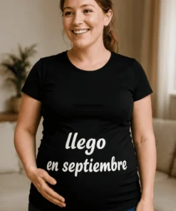 Camiseta premamá Llego en septiembre como regalo de cumpleaños para anunciar embarazo