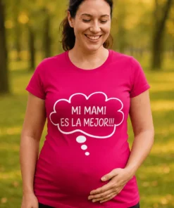 Camiseta premamá Mi mami es la mejor con diseño divertido para regalo de embarazo