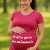 Camiseta premamá No estoy gorda como regalo de cumpleaños para futura mamá con humor