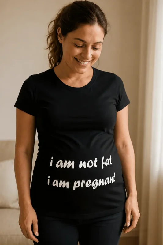 Camiseta premamá No estoy gorda estoy embarazada para regalo de cumpleaños de futura mamá