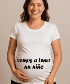 Camiseta premamá Vamos a tener un niño para regalo de embarazo y anuncio en cumpleaños