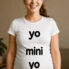 Camiseta premamá Yo mini yo con diseño divertido para futura mamá