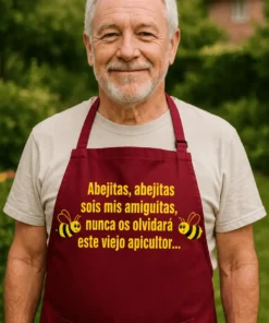 Delantal divertido Abejitas amigas del apicultor con diseño gracioso para apicultor