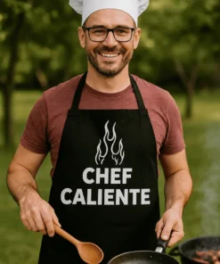 Delantal divertido Chef caliente como regalo de cumpleaños para cocinillas con humor