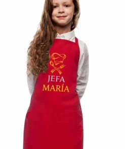 Delantal divertido chef con nombre personalizado para regalo original de cocina