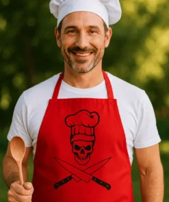 Delantal divertido cocinero esqueleto con diseño gracioso para cocinar