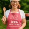 Delantal divertido Jefa de cocina con diseño humorístico para regalo