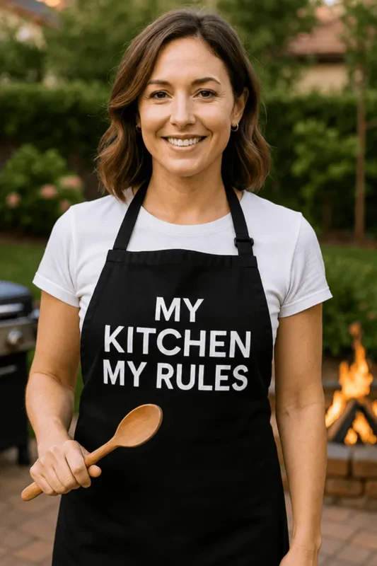 Delantal divertido Mi cocina mis reglas como regalo de cumpleaños para amante de la cocina con humor
