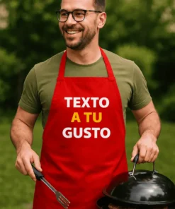 Delantal divertido Texto personalizado con diseño TEXTO A TU GUSTO
