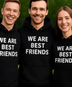 Jersey divertido mejores amigos con diseño gracioso y texto WE ARE WE ARE BEST BEST WE AR FRIENDS RIENDS BEST FRIEND