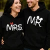 Jersey divertido Mr Mrs para parejas con diseño MRS. MŔ. para regalo original