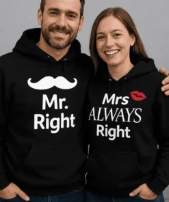 Jersey divertido Pareja siempre tiene razón con diseño Mr. Mrs ALWAYS Right Right
