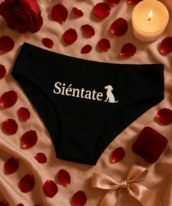 Ropa interior mujer Siéntate perrito como regalo de cumpleaños divertido para mujer