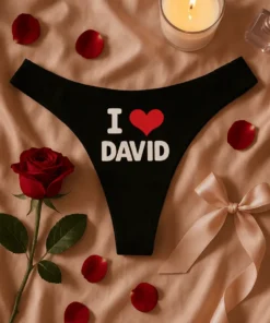 Ropa interior mujer Te quiero con nombre personalizado para regalo de San Valentín o cumpleaños